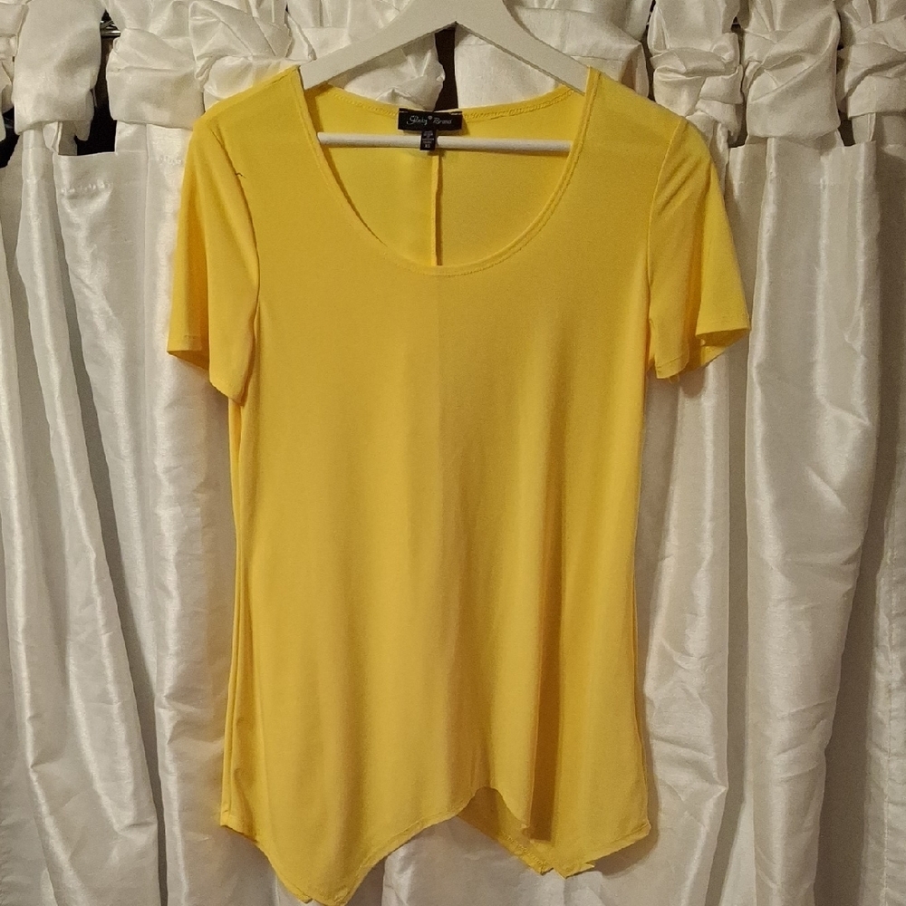 Slinky Brand Yellow Short Sleeve Top XS 🩷🩷🩷